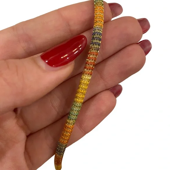 Embroidered Mini Bag Pom Pom Multicolored Shoulder Bag - Picture 5 of 10